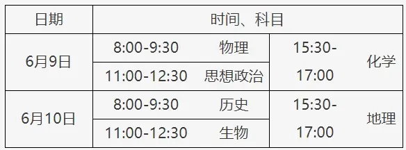 2026年全国高考时间安排表出炉(各省汇总)