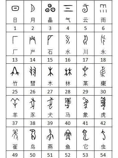 甲骨文识字对照表:解锁汉字三千年的象形密码