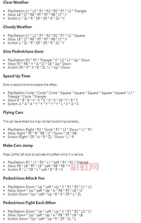 侠盗飞车密码大全：罪恶都市&圣地安列斯秘籍全攻略
