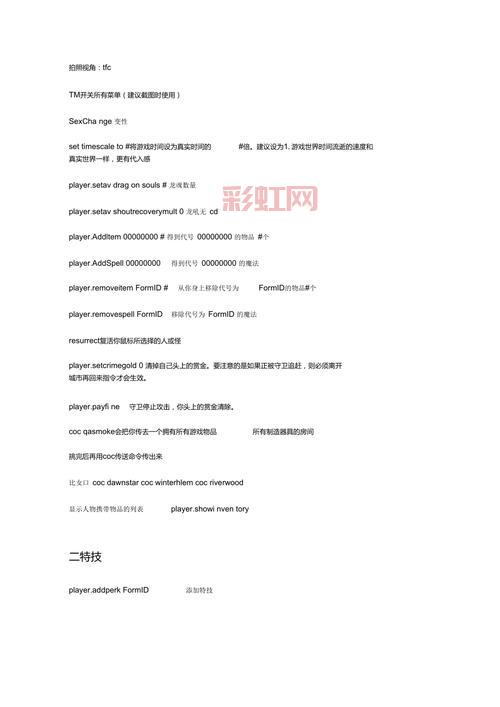 上古卷轴5 控制台命令指南：快速掌握游戏作弊技巧