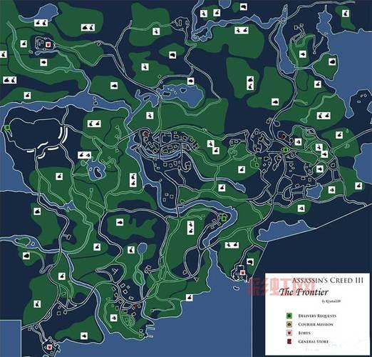 掌握刺客信条3 狩猎地图,快速解锁全部挑战