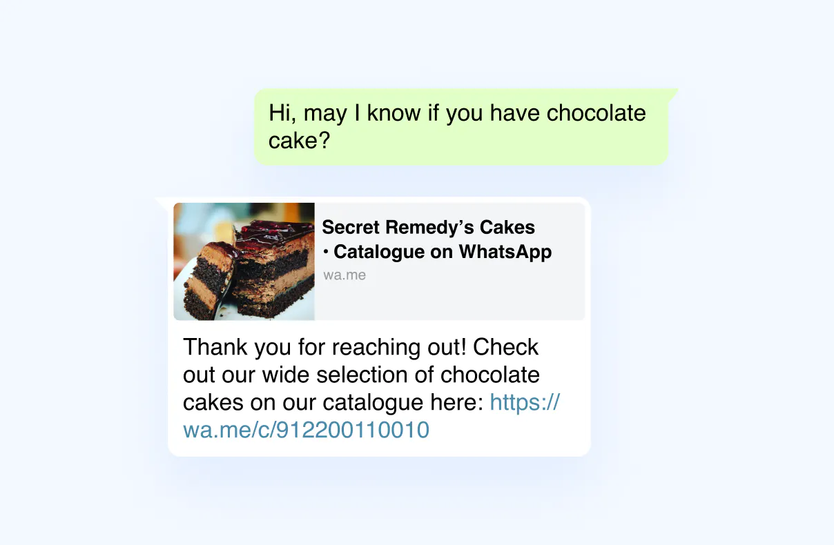 WhatsApp 产品目录：WhatsApp 对话中浏览商品和购物