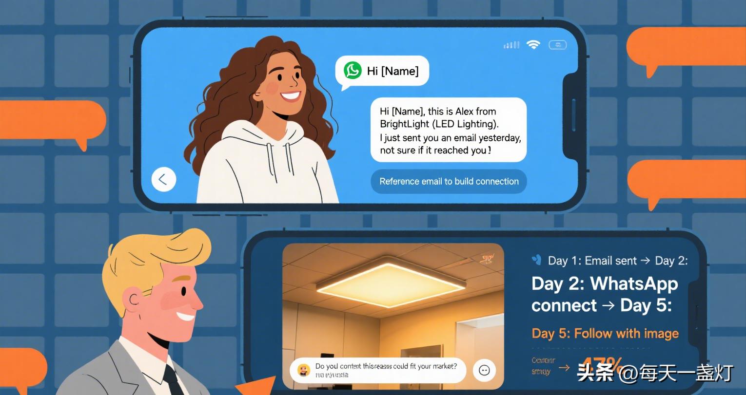开发信+WhatsApp 怎么配合？（LED Light 手把手实操）