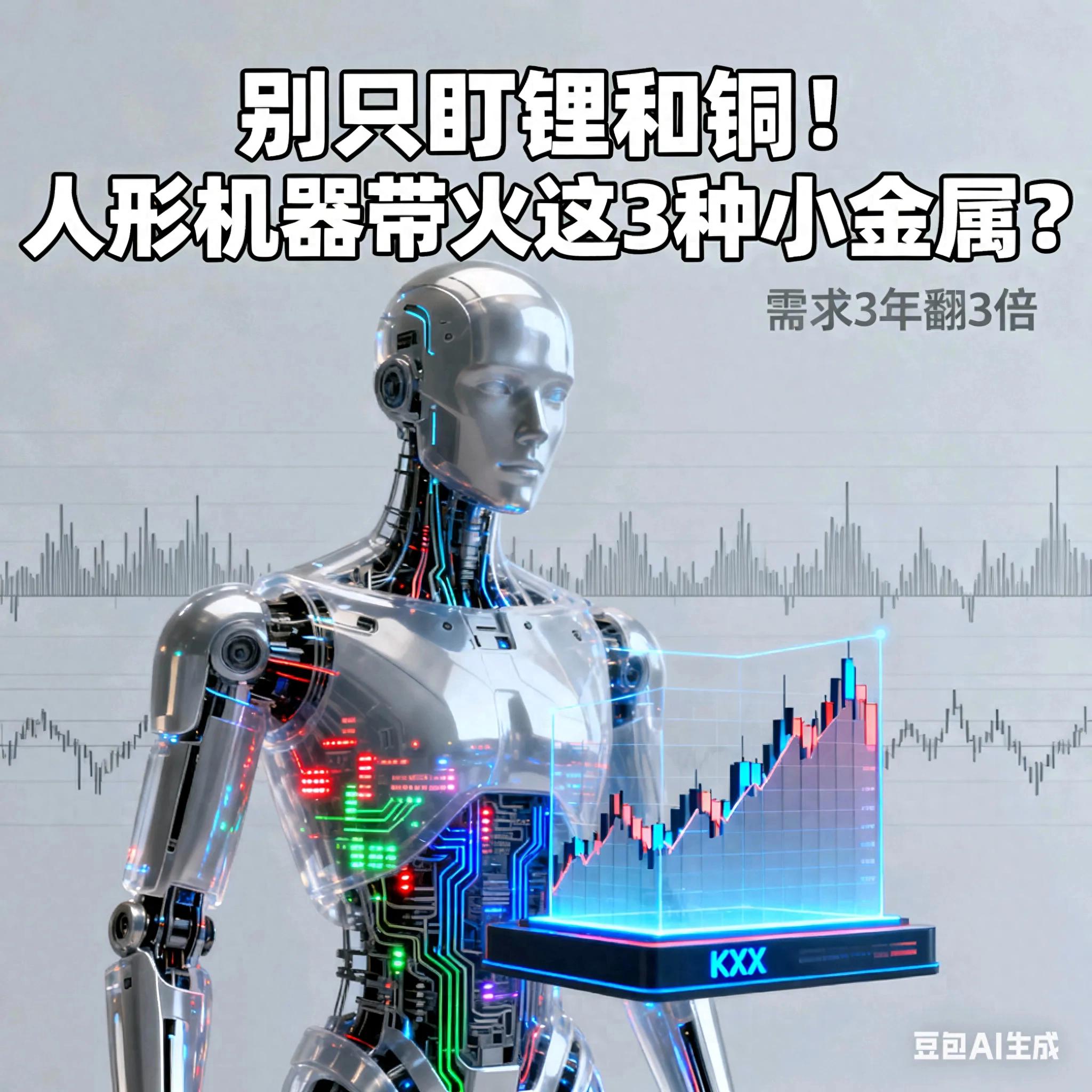 别只盯锂和铜!人形机器人带火这3种小金属,需求3年翻3倍