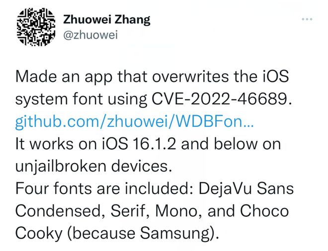 免越狱更改 iOS 16 系统字体!