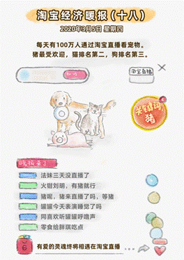 淘宝经济暖报：每天100万人在淘宝直播看宠物，猪最受欢迎