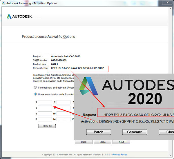 AutoCAD2020注册机Win10版 32位/64位 绿色版