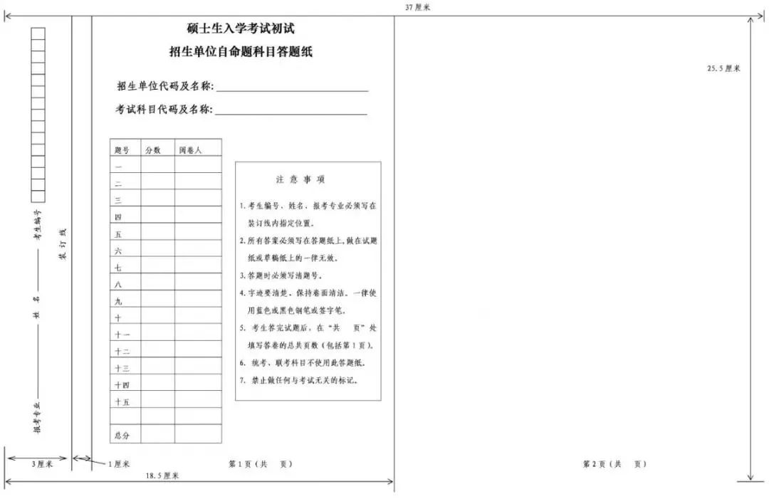 考研初试答题卡长什么样？条形码怎么贴？笔迹太淡扫描不出来？