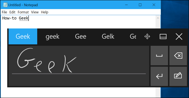 如何在Windows 10上使用手写输入