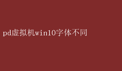 PD虚拟机Win10字体差异解析