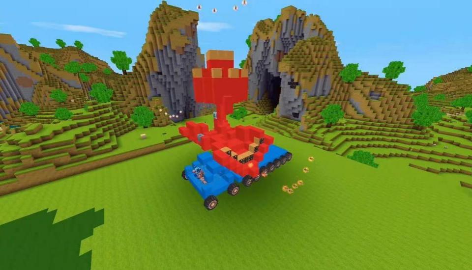 迷你世界混泥土搅拌导弹车,操作失误成了火箭弹雨