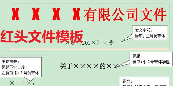 红头文件模板