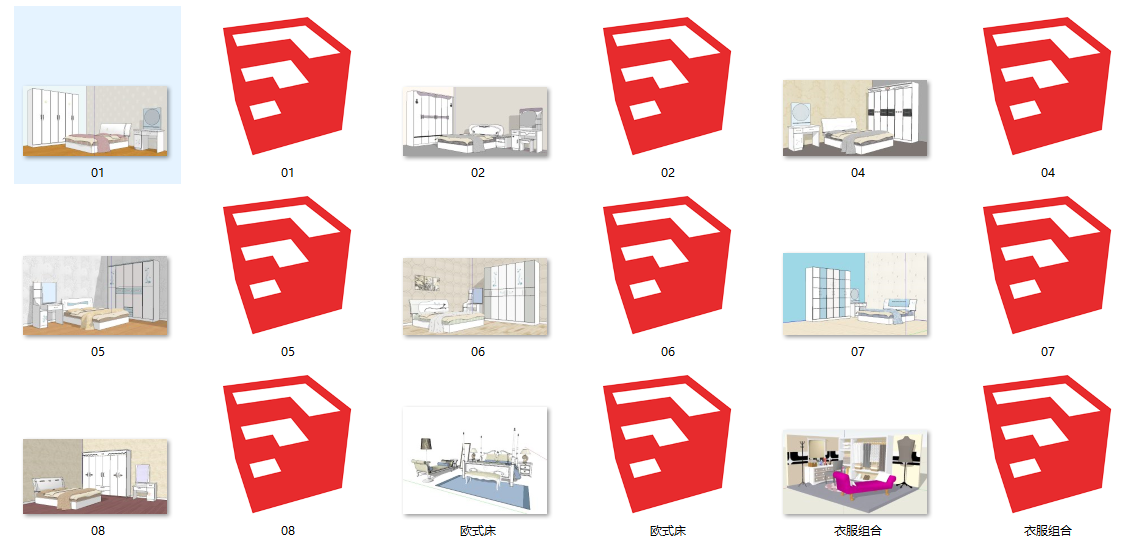 室内设计资源|600套超全草图大师模型Sketchup模型SU草图精品模型下载!