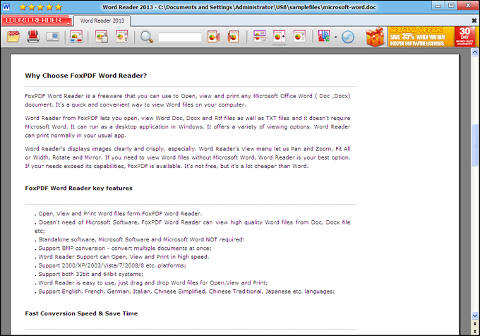 Word Reader(DocX阅读器)  官方免费版 v6.24