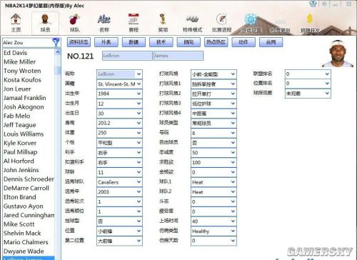 《NBA 2K14》梦幻星辰多项修改器v1.3