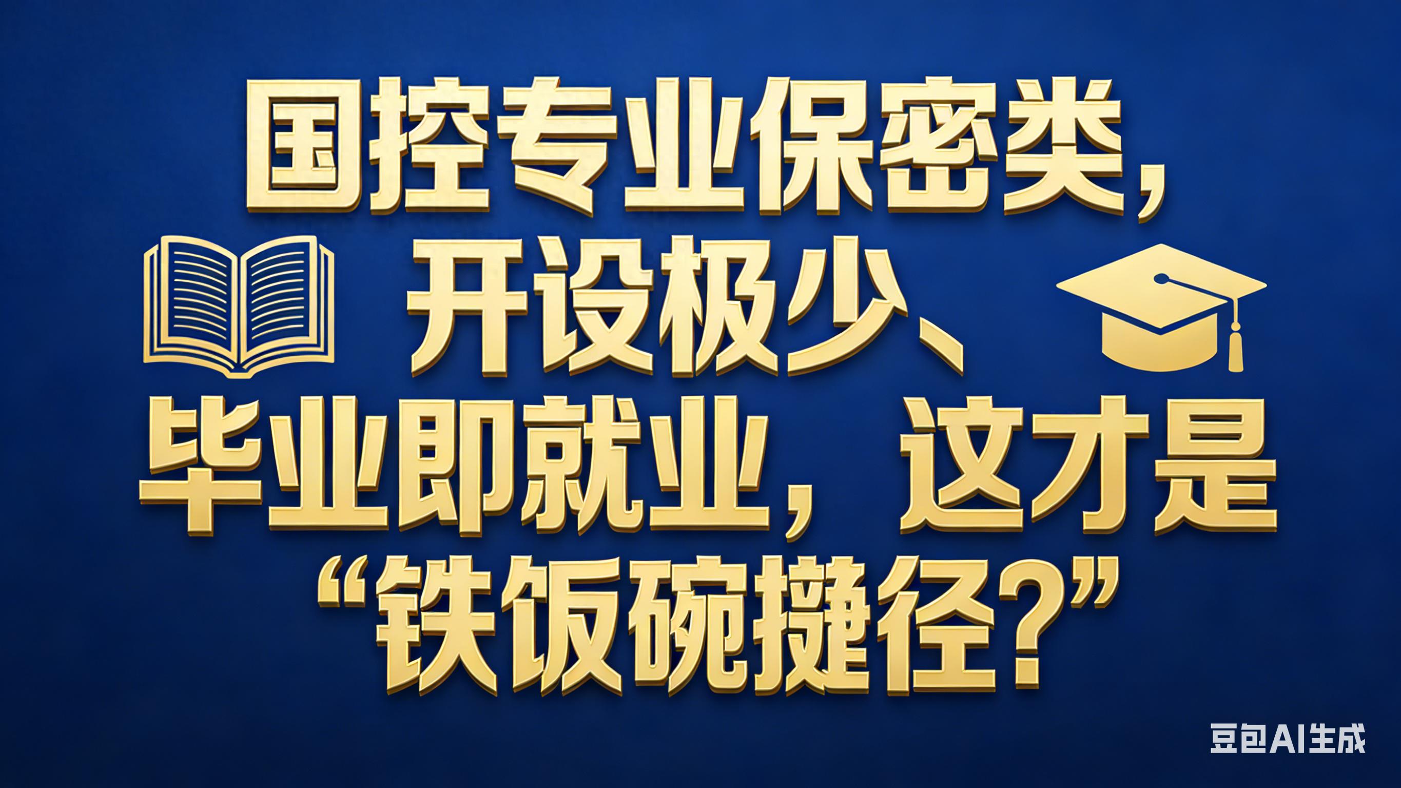 国控专业保密类，开设极少、毕业即就业，这才是“铁饭碗捷径”