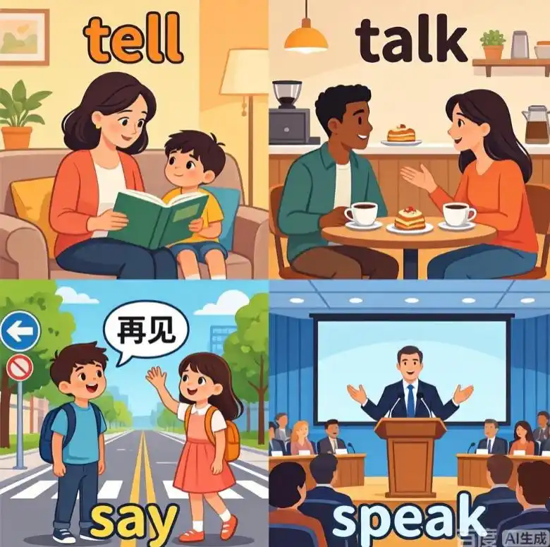 英语中“说”的学问：tell、talk、say、speak