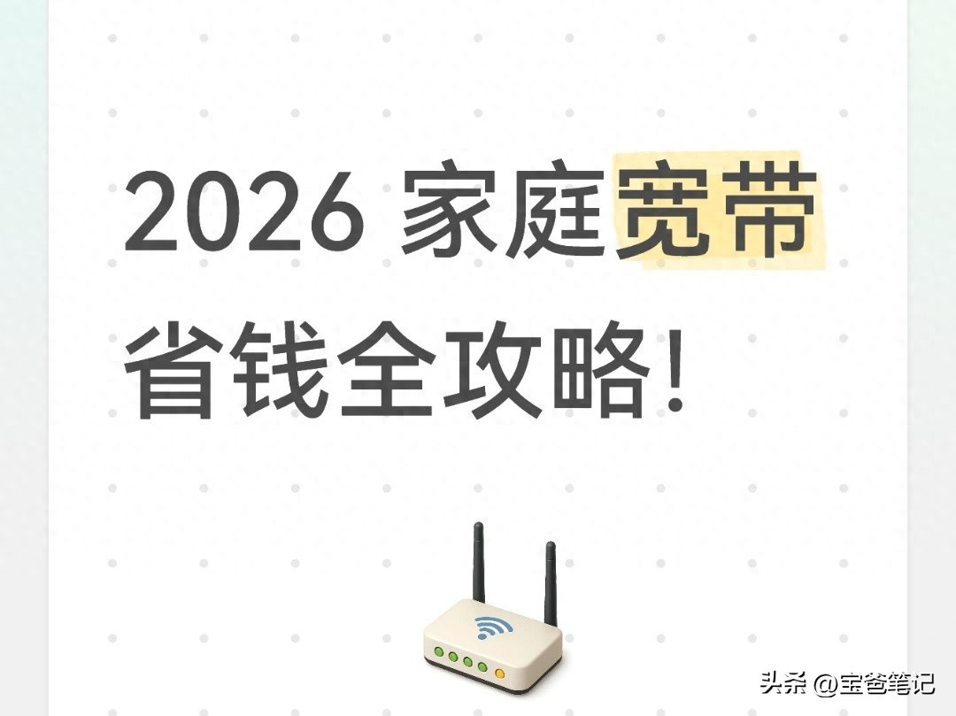 2026 家庭宽带省钱全攻略:不用找熟人,这样操作轻松省下大几百