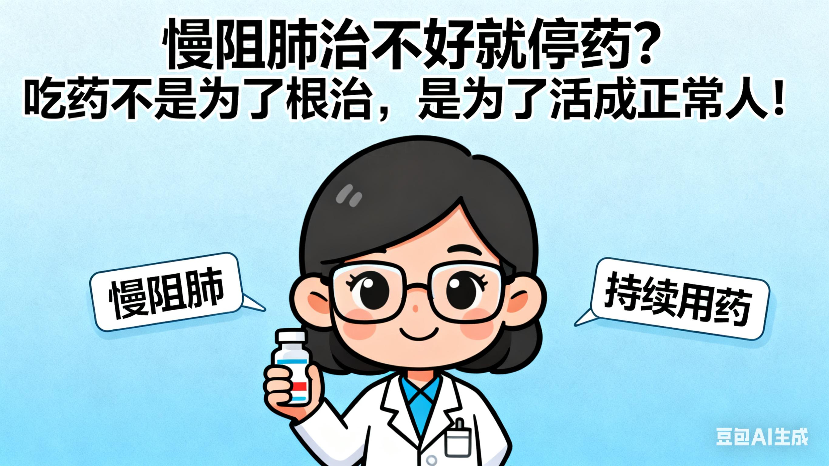 慢阻肺治不好就停药？吃药不是为了根治，是为了活成正常人！