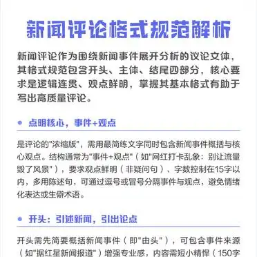 新闻评论格式规范解析