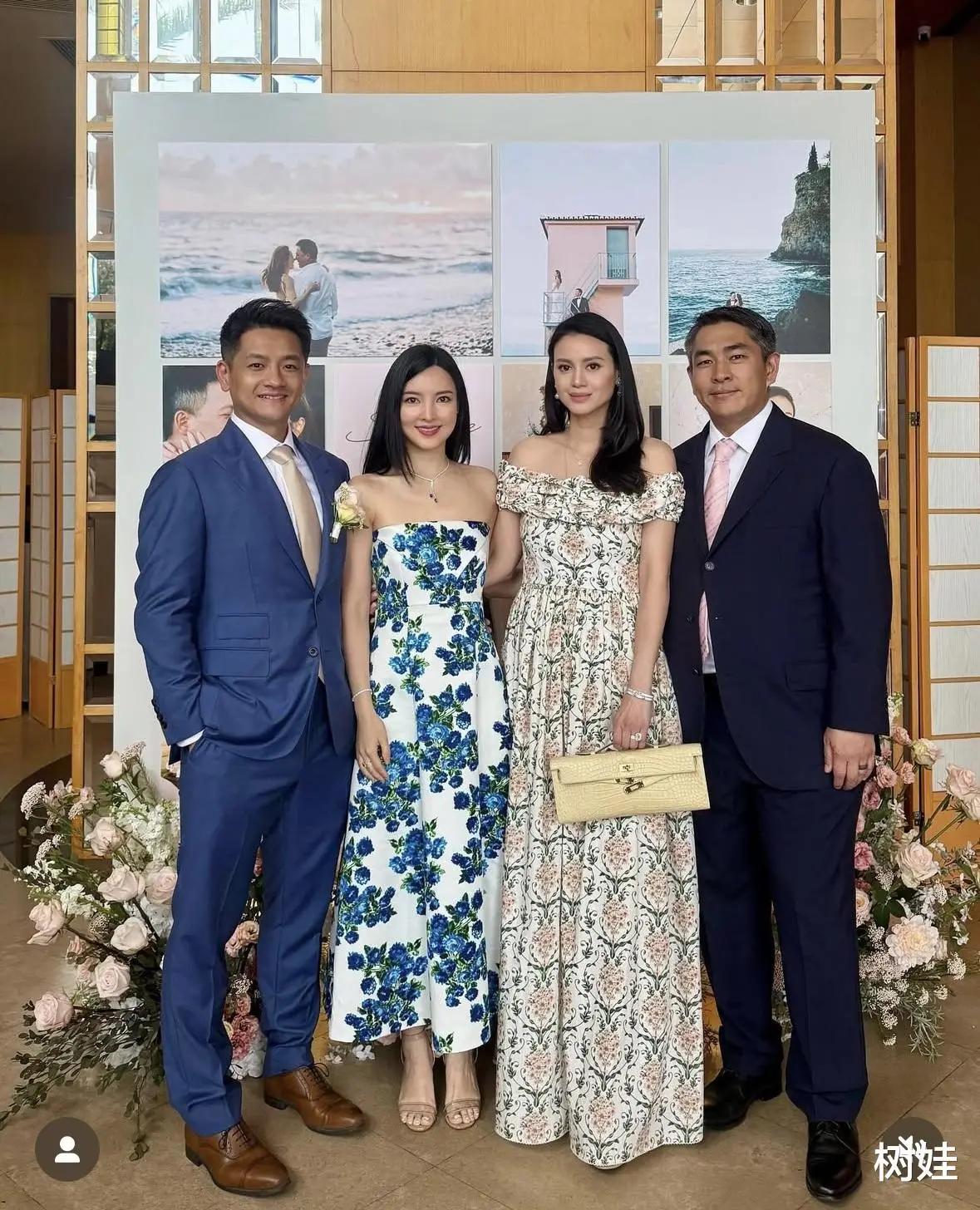 陈晓丹出席婚礼,丈夫陪伴左右,五官明艳大气,七年低调婚后生活