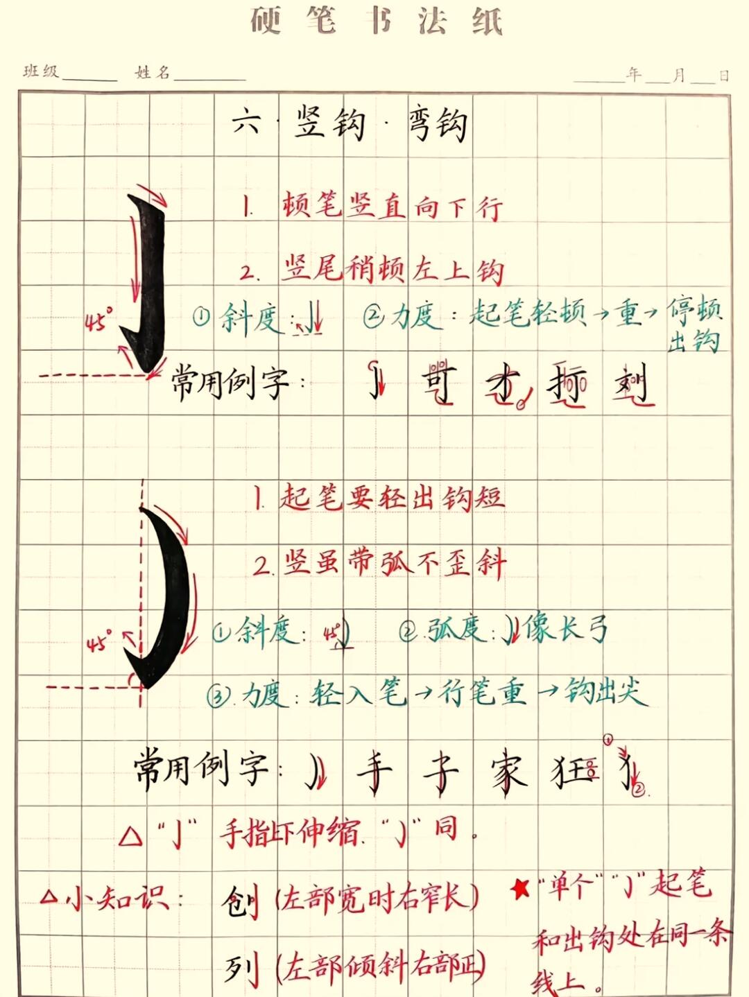 硬笔书法入门:9大基础笔画拆解,手把手教你写好每一笔