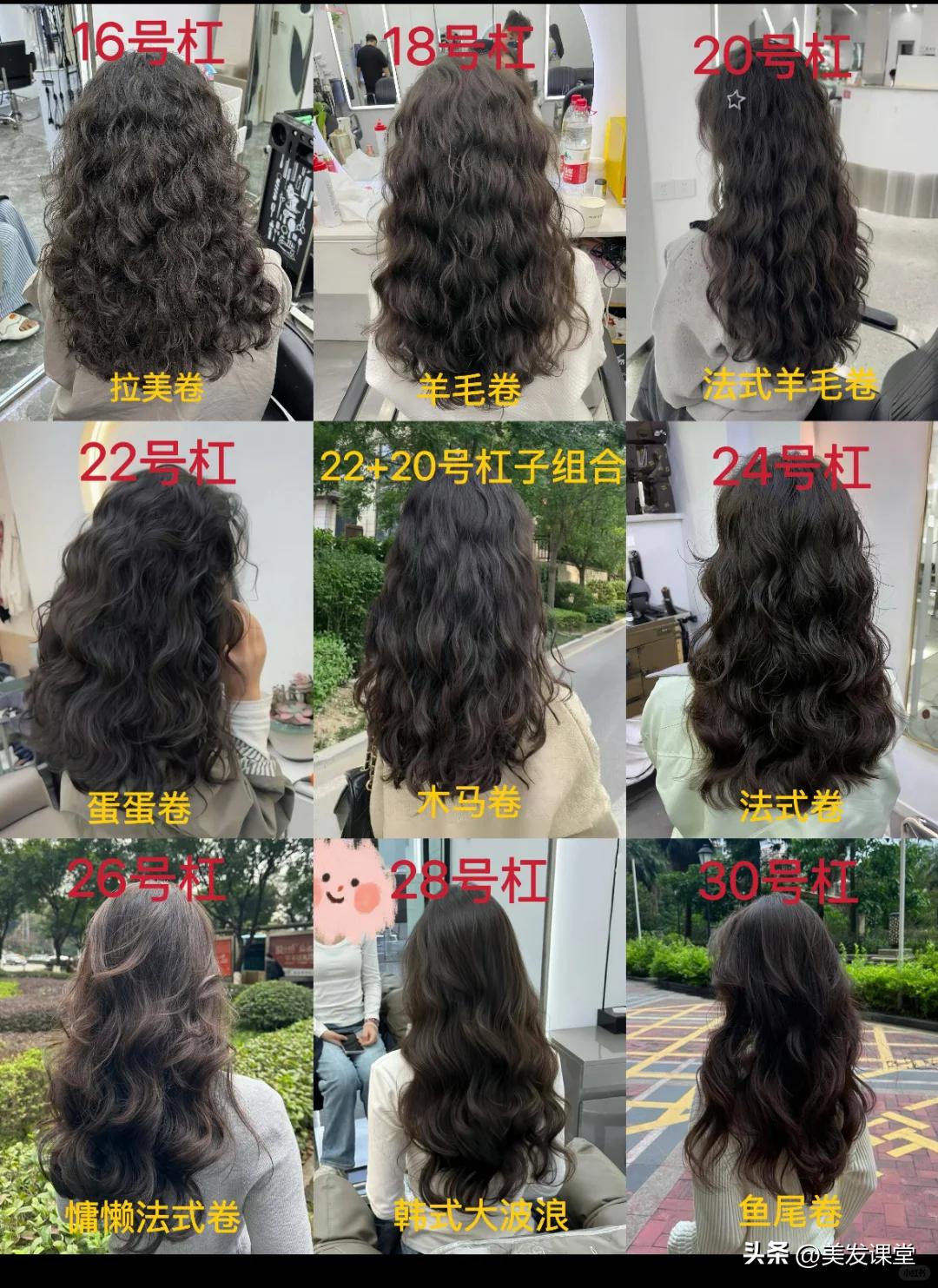 保姆级烫发选杠指南，选杠口诀秘籍，不同卷度效果大公开