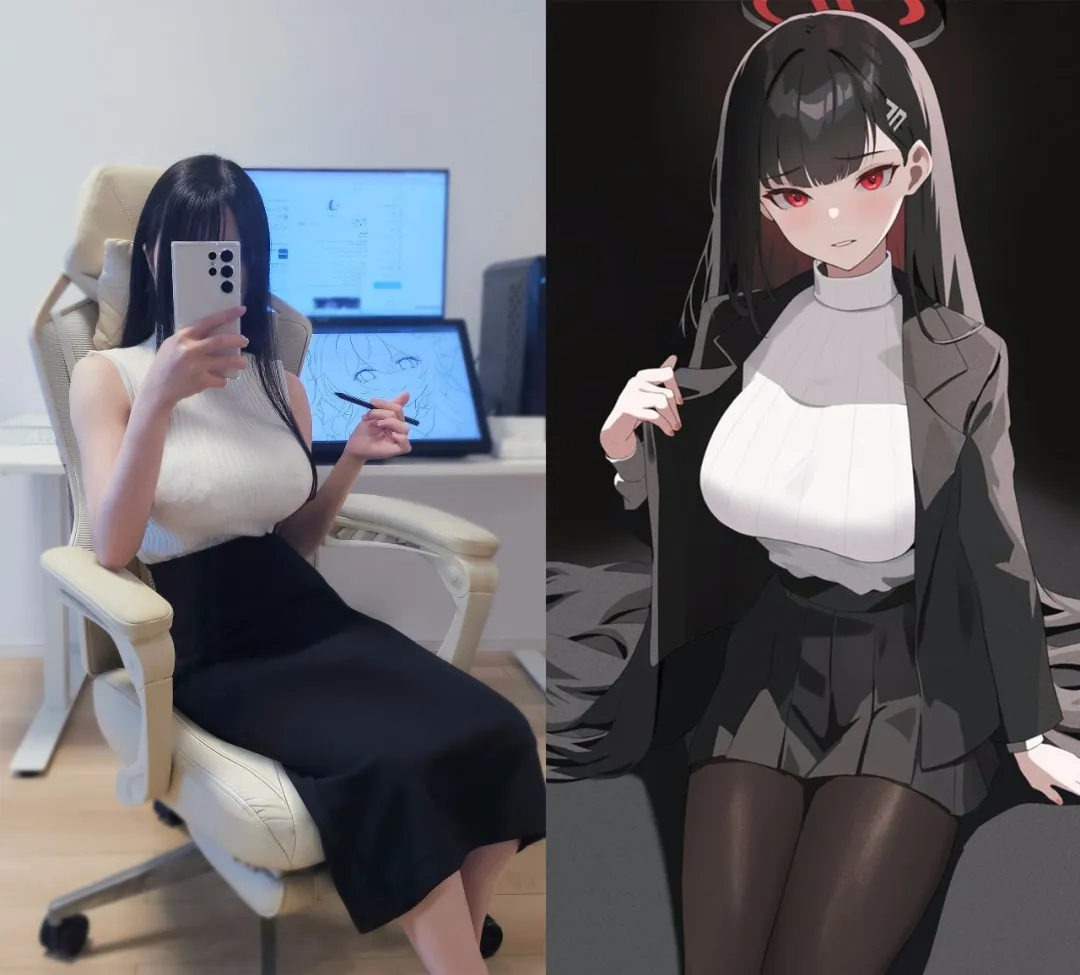 日本美女画师被质疑用AI，晒自拍cos力证清白，因身材太震撼火遍外网