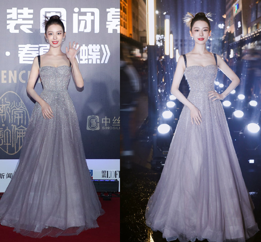 北京时装周,颖儿吉娜仙女裙甜美,姚安娜国风礼服大气却增龄?