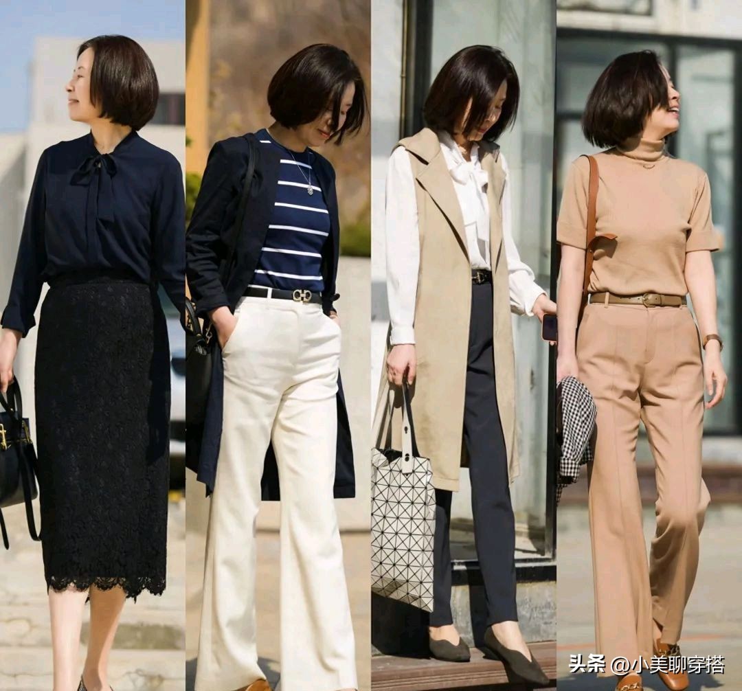 50、60岁姐姐秋季穿搭示范，得体优雅远比强行装嫩更减龄高级