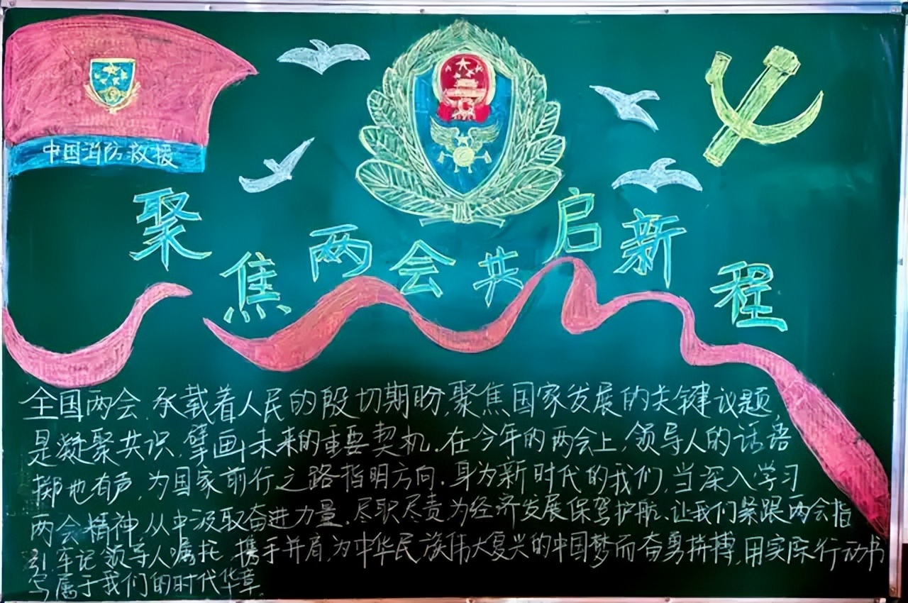 “领悟精神内涵 强化使命担当”——大兴安岭地区消防救援支队开展主题黑板报创作活动