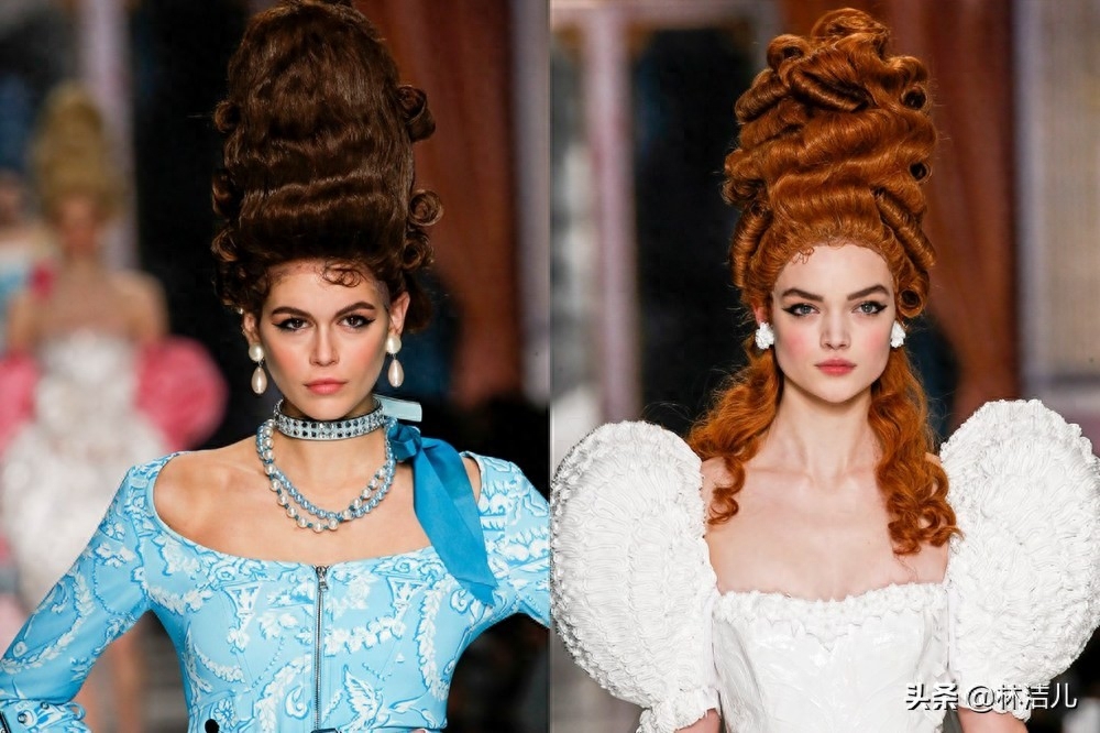 彩绘妆、黑泪痕、玛丽皇后发髻，米兰时装周上这些妆发也太浮夸了