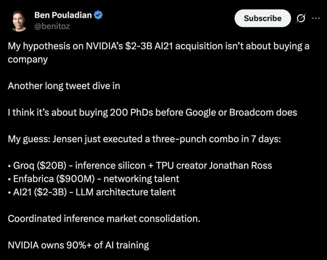 人均1个亿，黄仁勋拟砸下30亿美元，「买断」OpenAI昔日劲敌