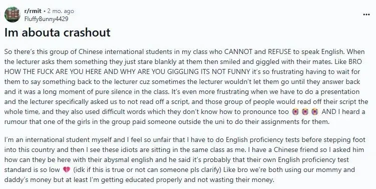 中国学生占领海外名校，白人同学崩溃退学