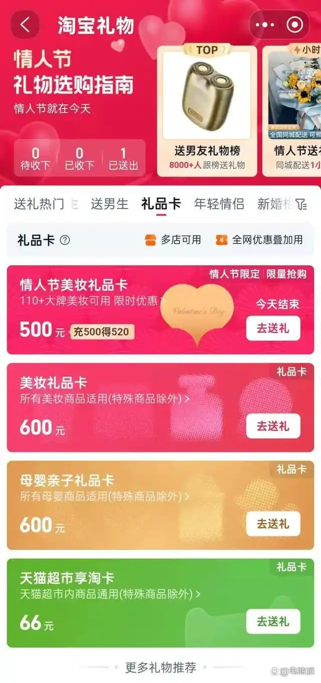 情人节天猫出现新玩法，一批商家已经吃到红利