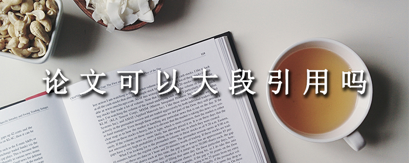 详细阅读:论文可以大段引用吗 论文可以大段引用吗
