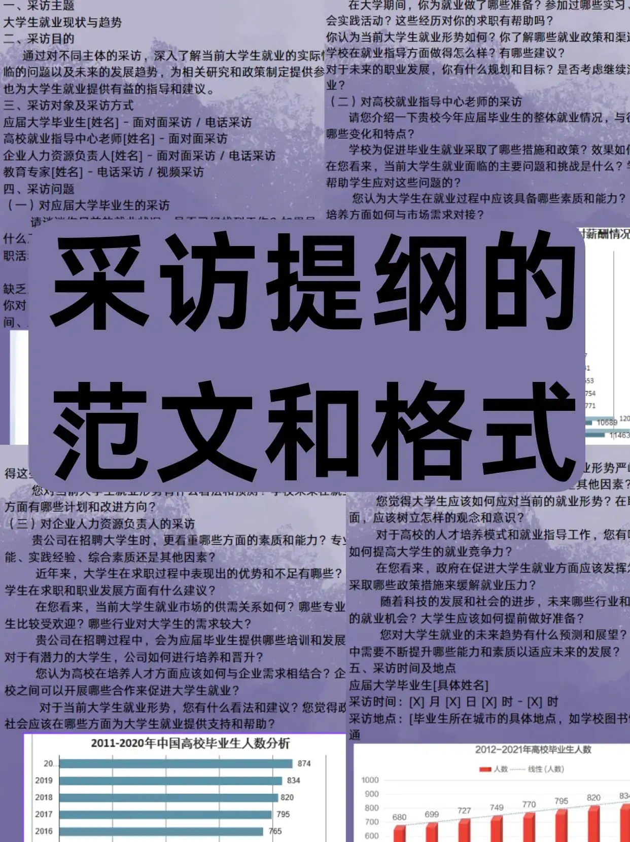 采访提纲的范文和格式