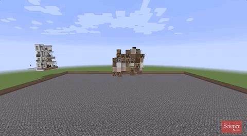 通过细胞自动机，AI在「我的世界」学会了盖房子