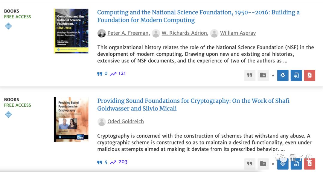 ACM数字图书馆免费开放：计算机顶级期刊、会议论文免费看，还有系列电子书可下载