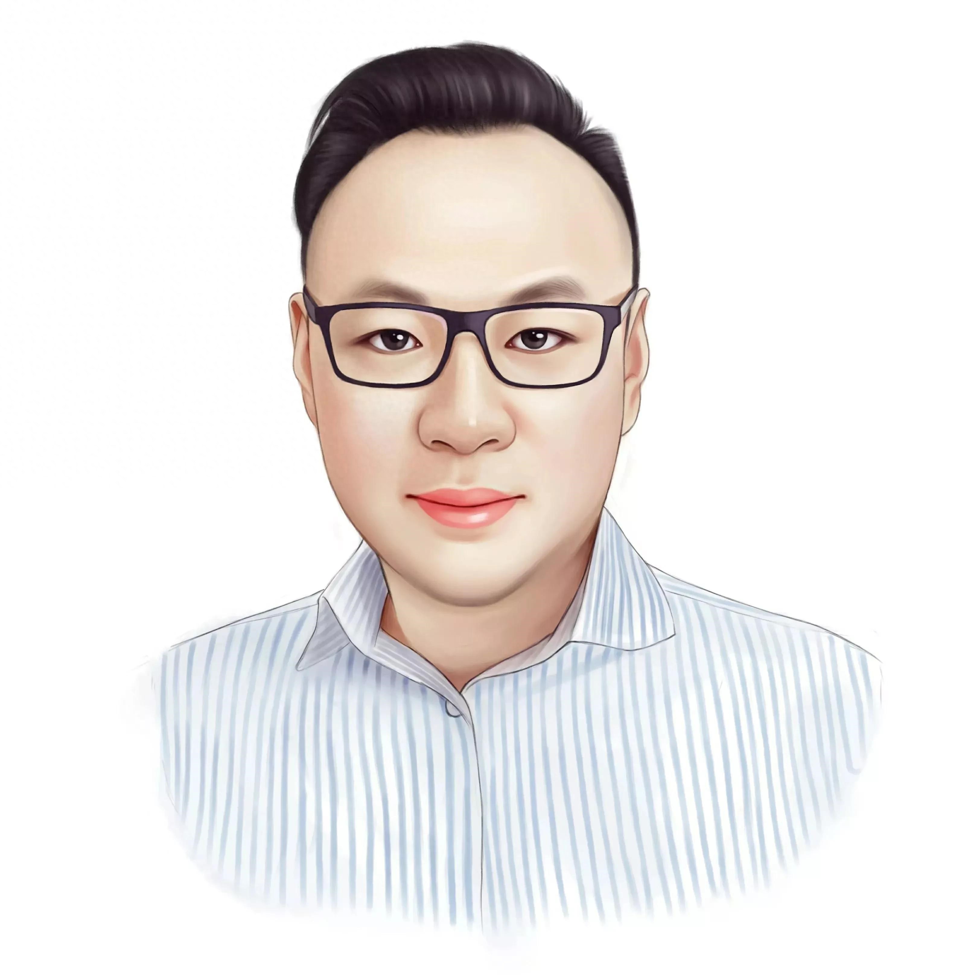 手绘微信头像男成熟稳重，头像图片微信手绘极简线条