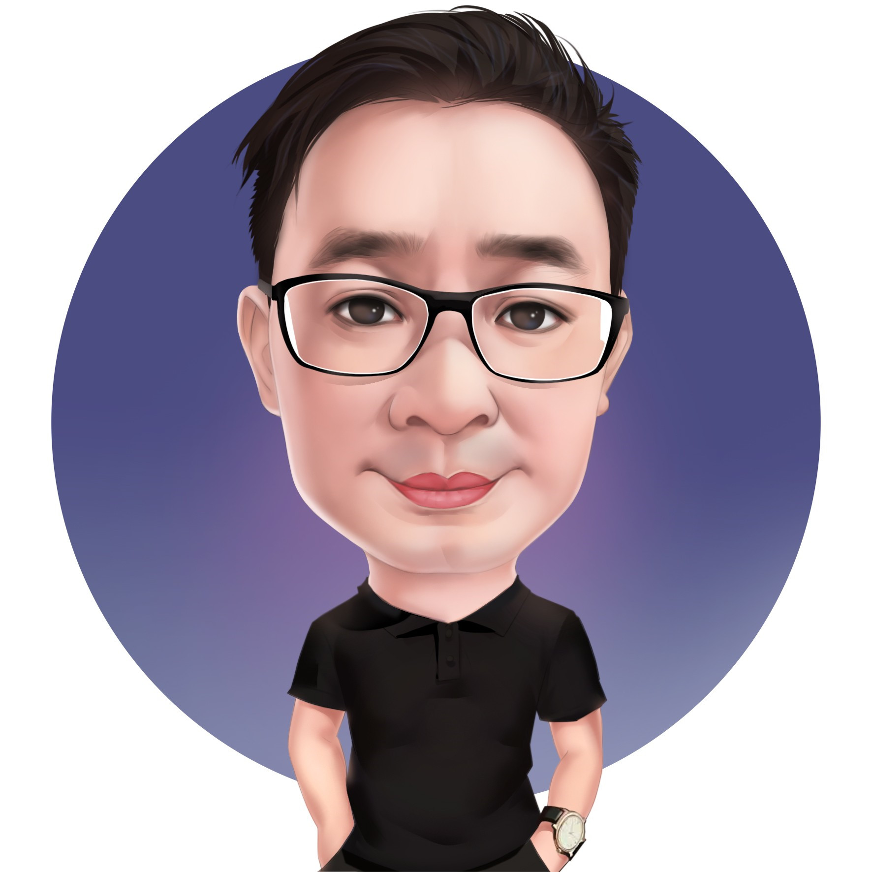 手绘微信头像男成熟稳重，头像图片微信手绘极简线条