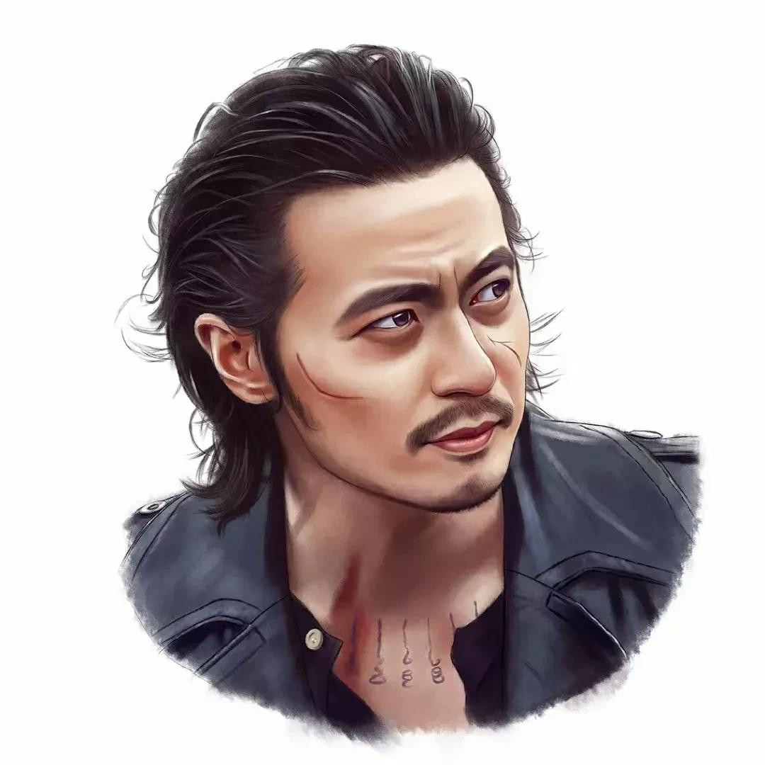 手绘微信头像男成熟稳重，头像图片微信手绘极简线条