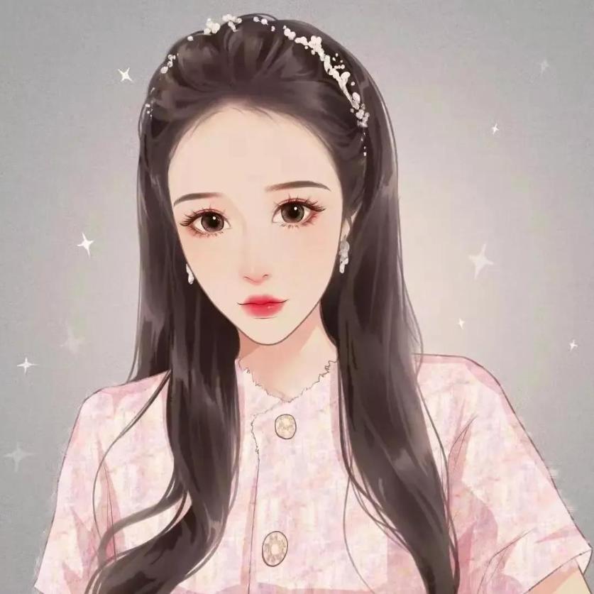 手绘头像女卡通可爱背影，微信头像卡通可爱手绘