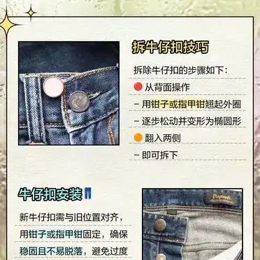 牛仔扣安装教程