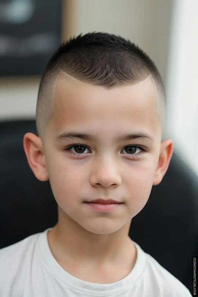 小男孩发型有多绝？渐变、刻痕……把童真和潮流焊死在头上