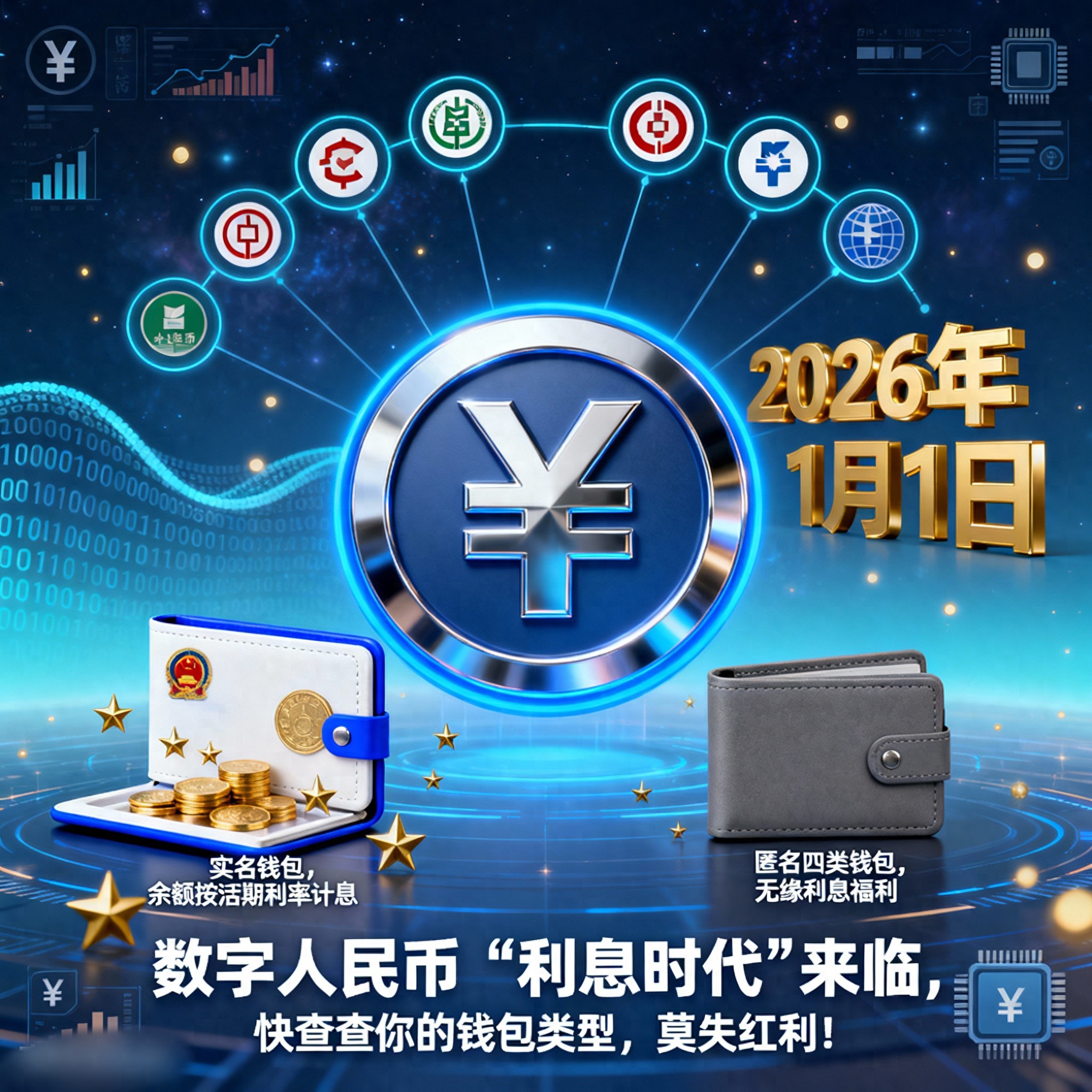 六大行官宣：数币钱包2026年起计息#