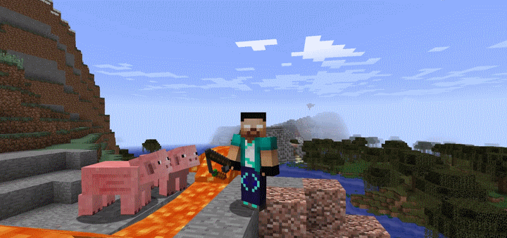 我的世界：与猪玩游戏，虽然猪输了，但这也太像是现实世界的猪了