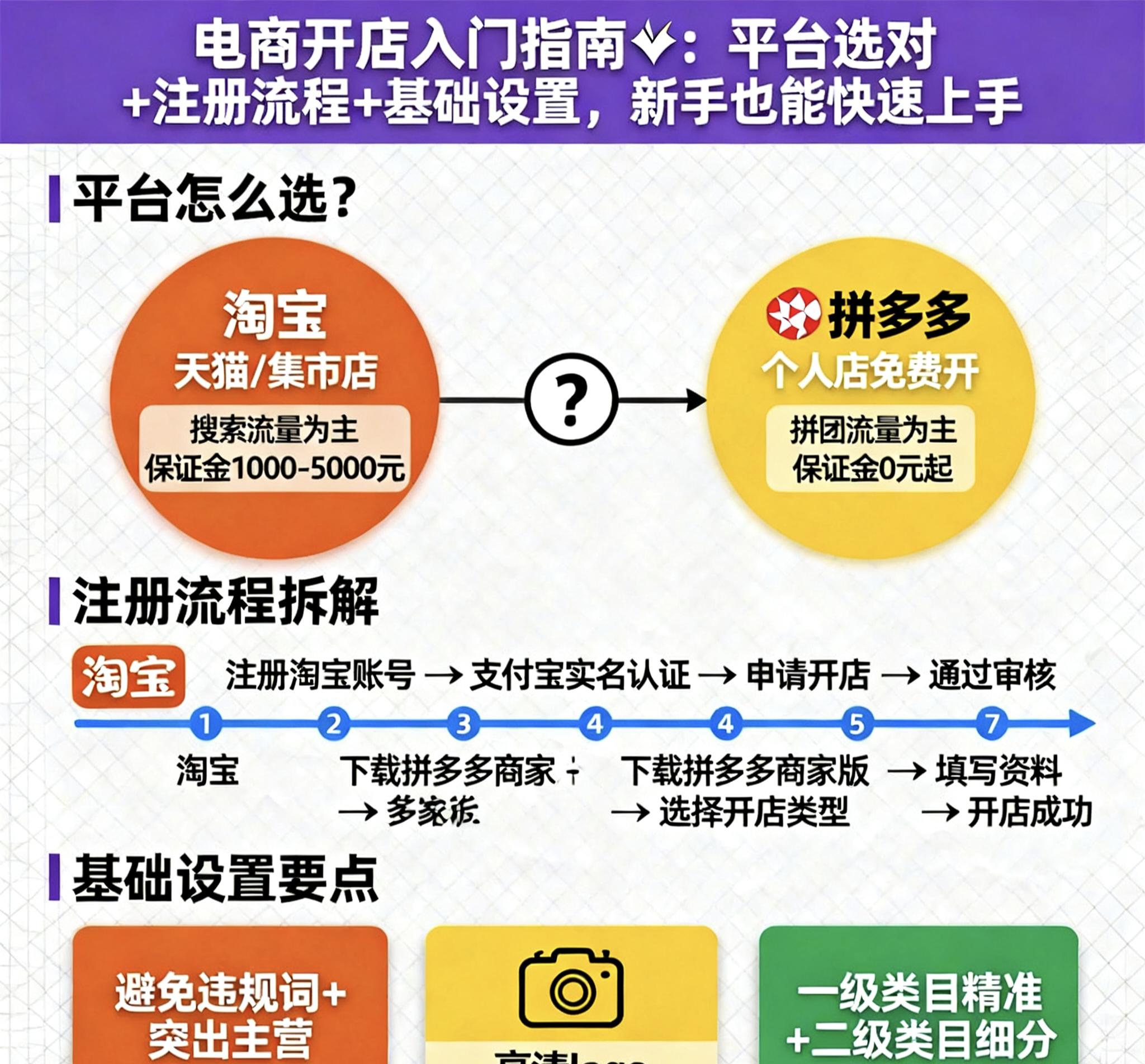 网店开设基础步骤全解析