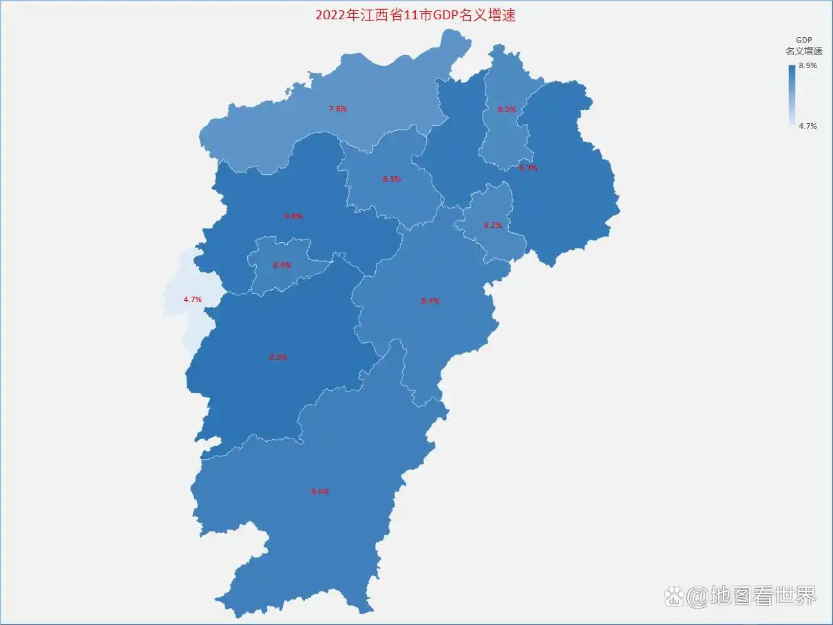 2022年江西各市GDP排名：南昌第一，景德镇超萍乡，宜春增速最高