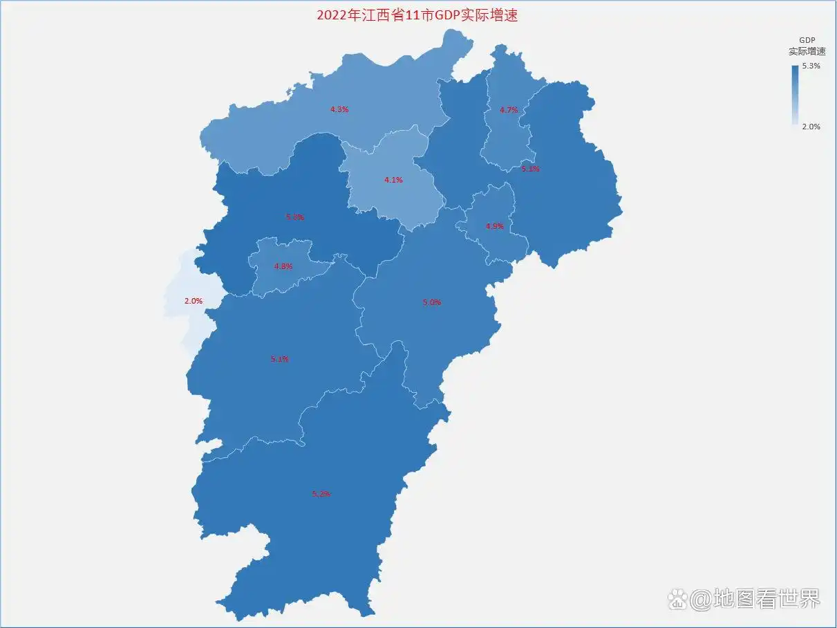 2022年江西各市GDP排名：南昌第一，景德镇超萍乡，宜春增速最高